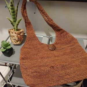 COPY - Helen Kaminski Woven Raffia Hobo Shoulder Bag